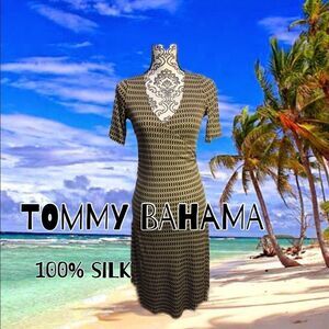 Long Silk tommy BAHAMA stretchy dress